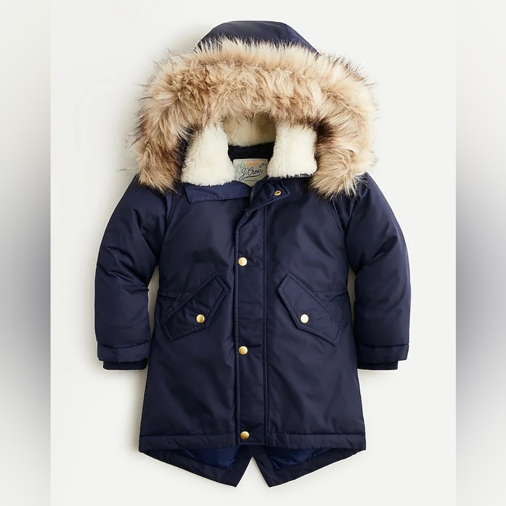 J.Crew Kids' Fishtail Parka with Eco-Friendly Primaloft - Navy